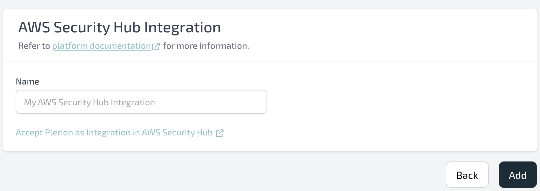 AWS Security Hub add integration
