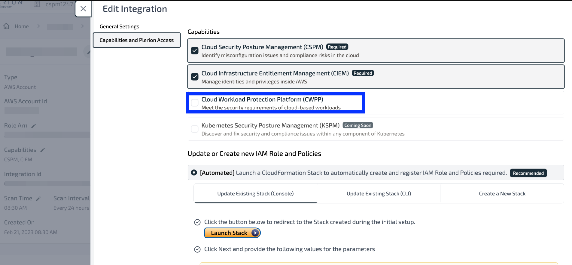 Add CWPP capability