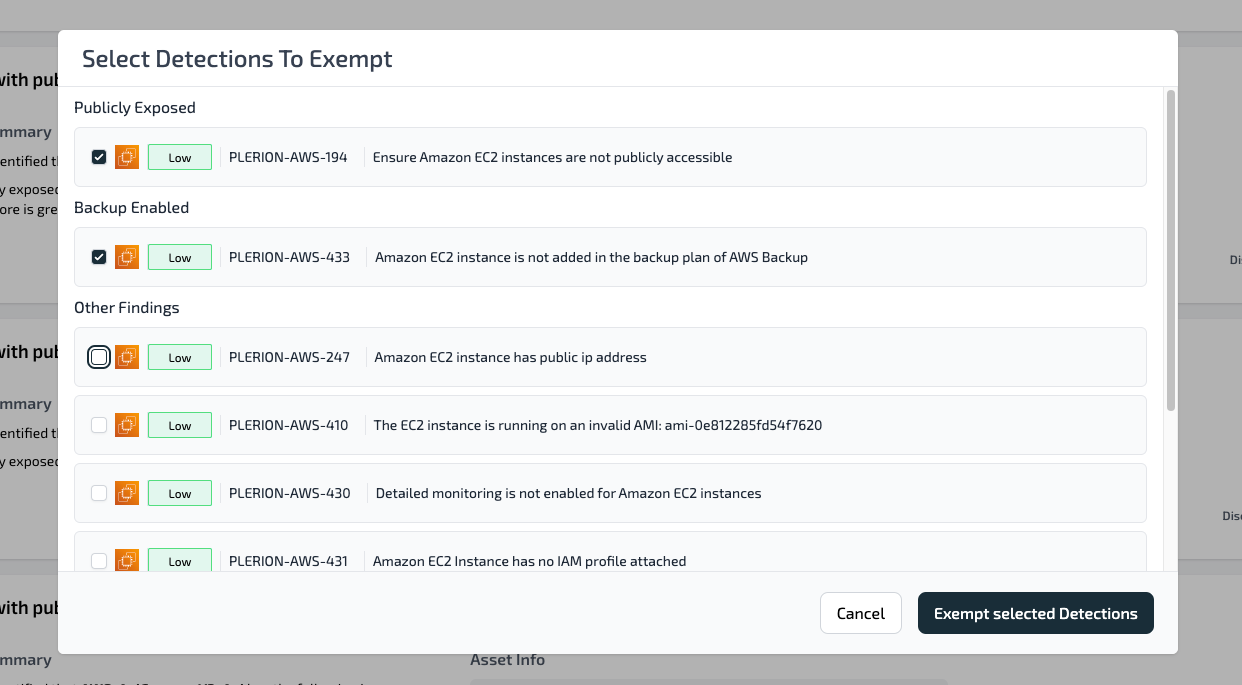 Exempt Alert