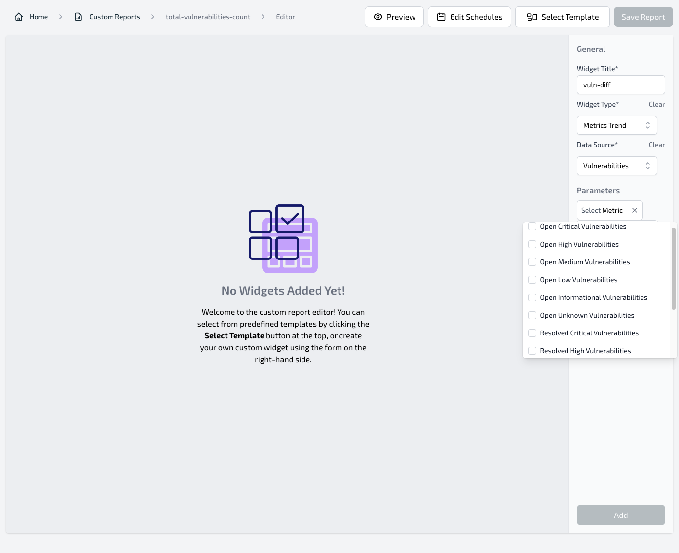 Asset (Open/Resolved) Vulnerability Count