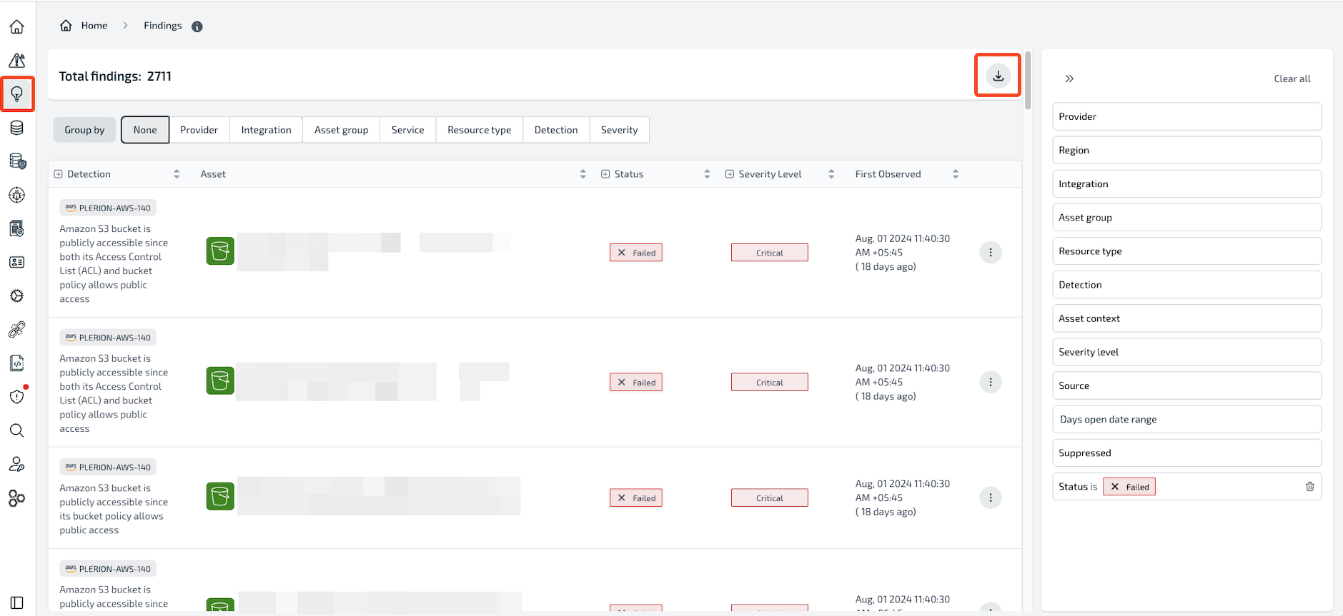 Findings Dashboard