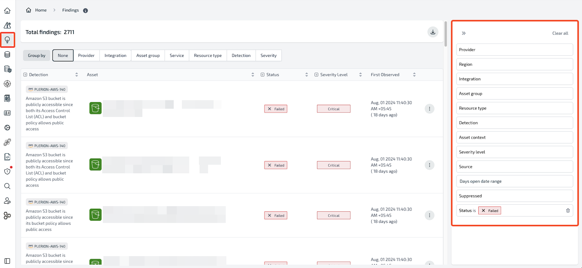 Findings Dashboard