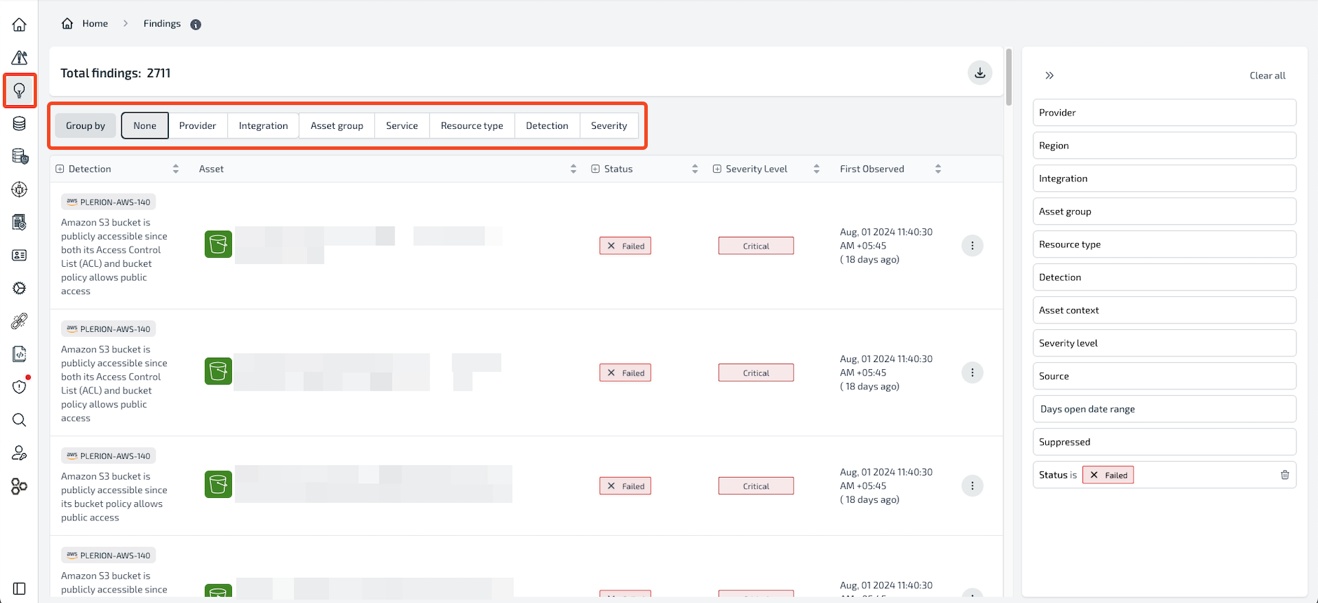 Findings Dashboard