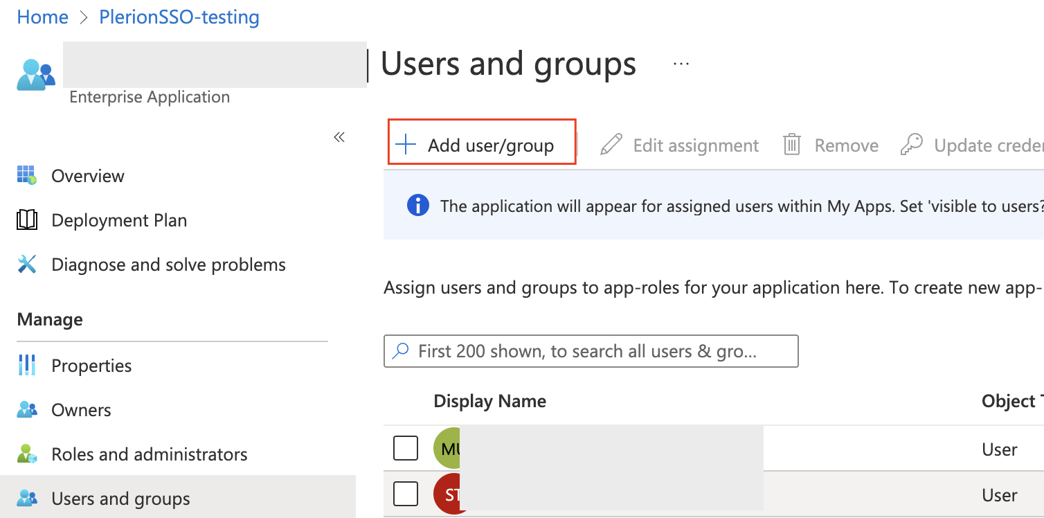 User groups