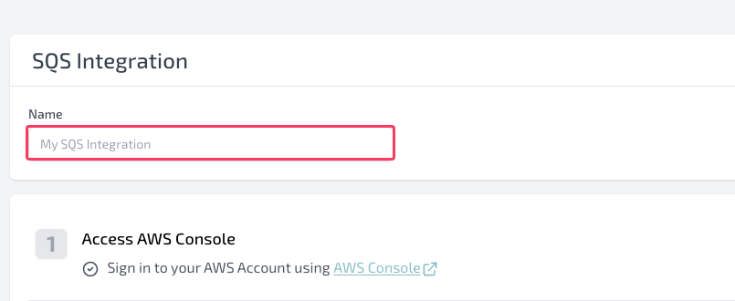SQS Integration Name