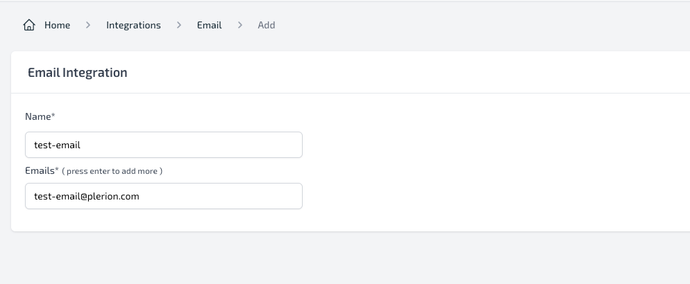 Integration name