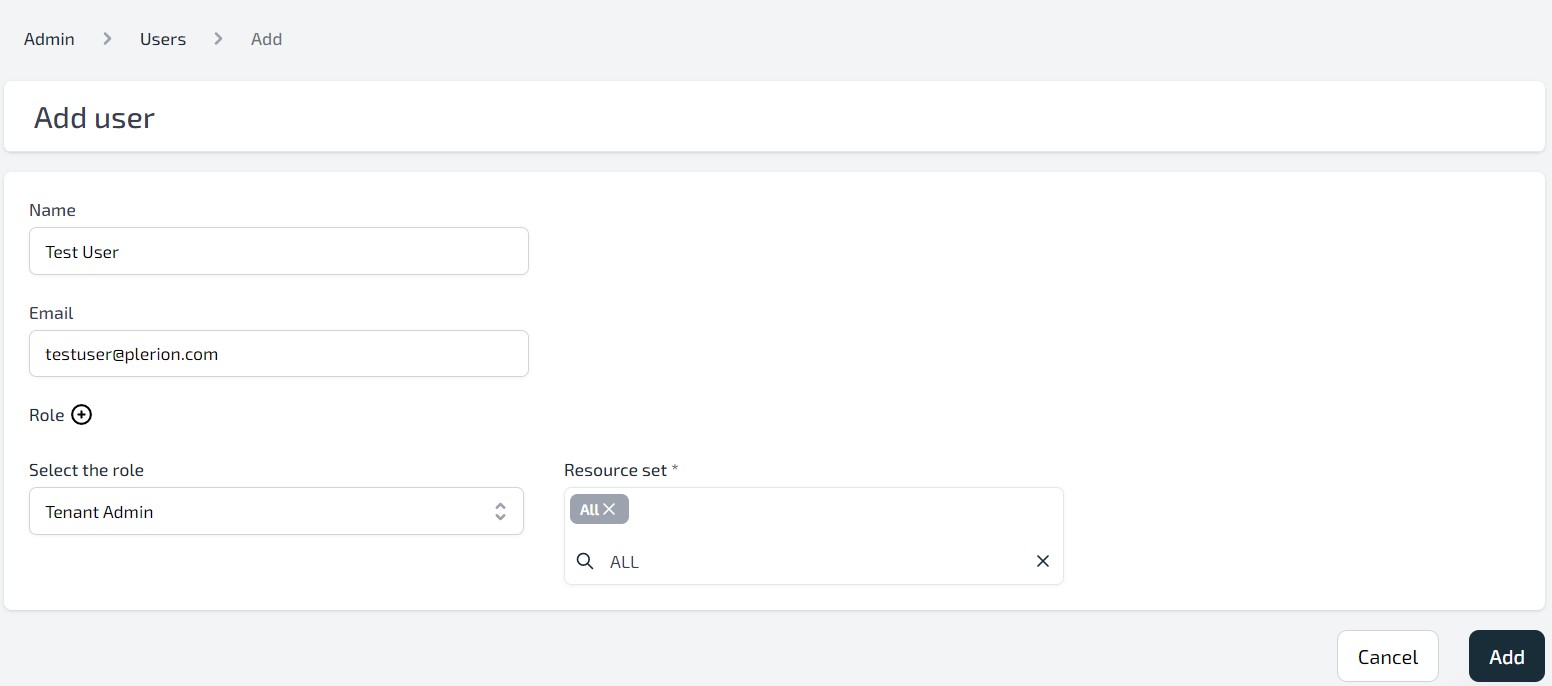 Add User Role Tenant