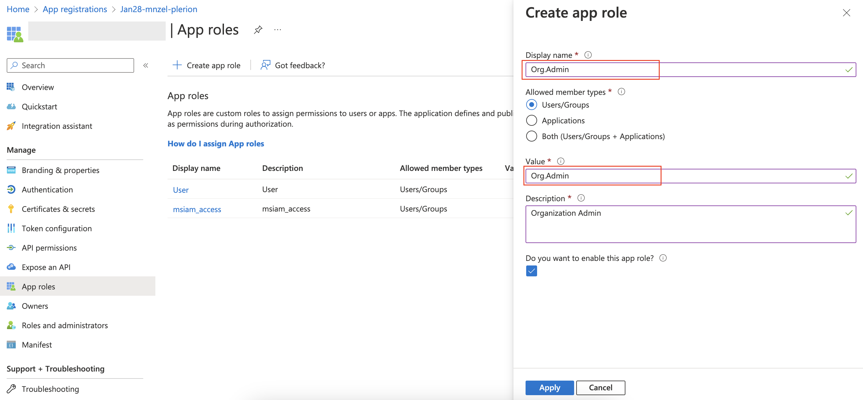 App Roles