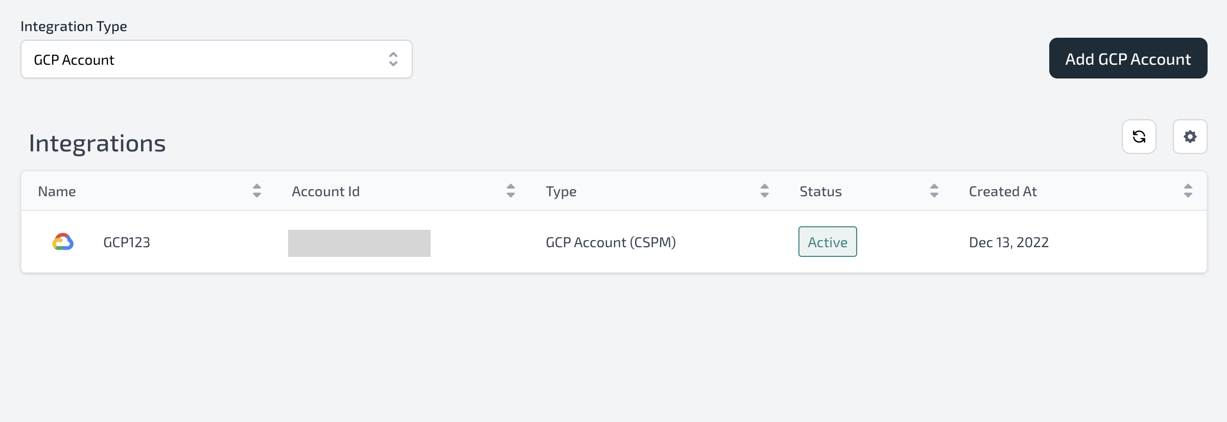 GCP Integration list