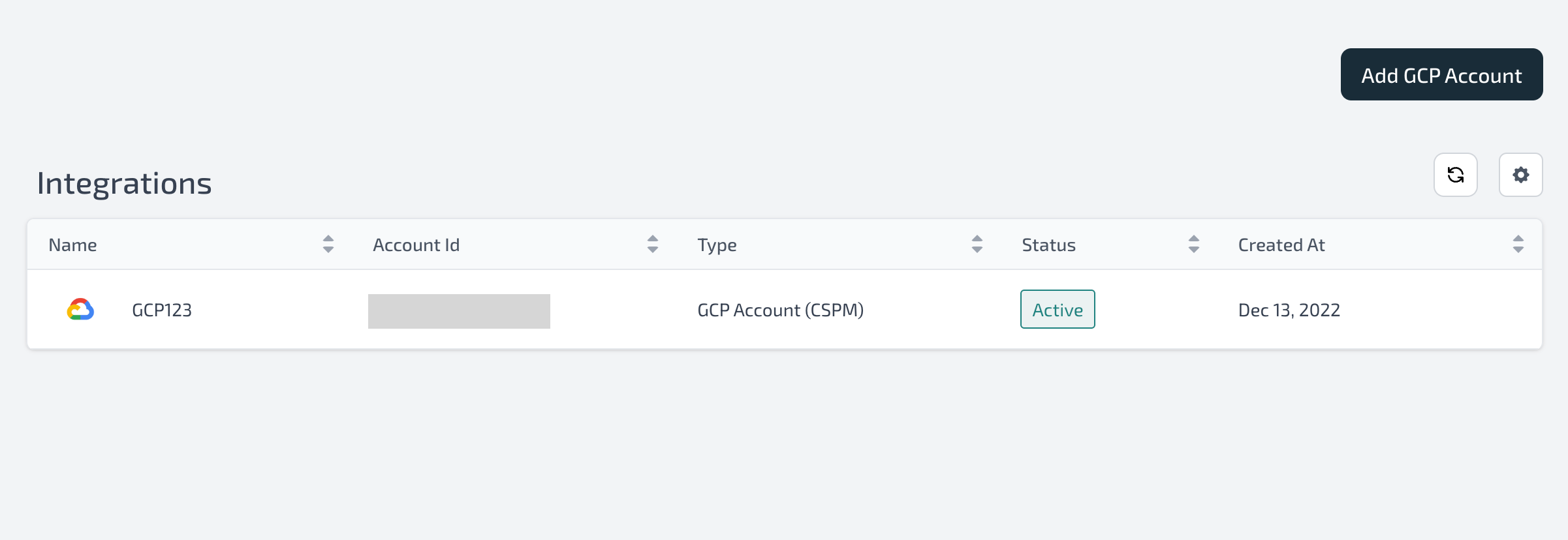 GCP Integration list