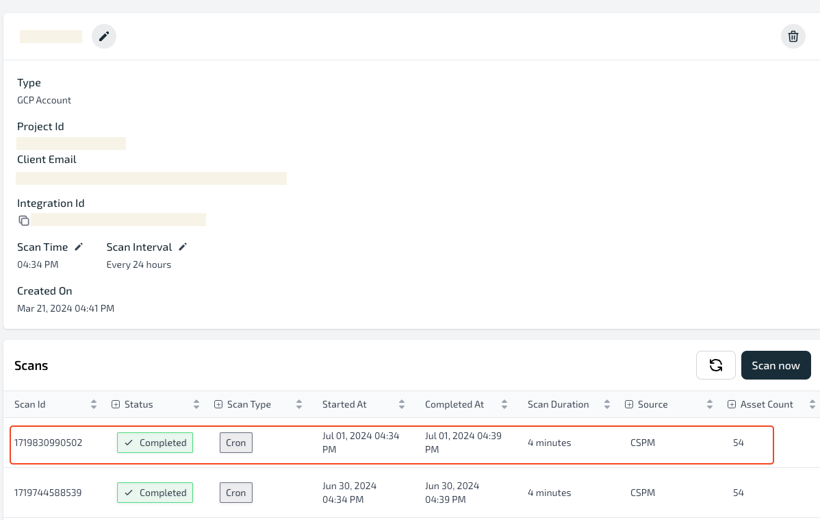 Integrations Page