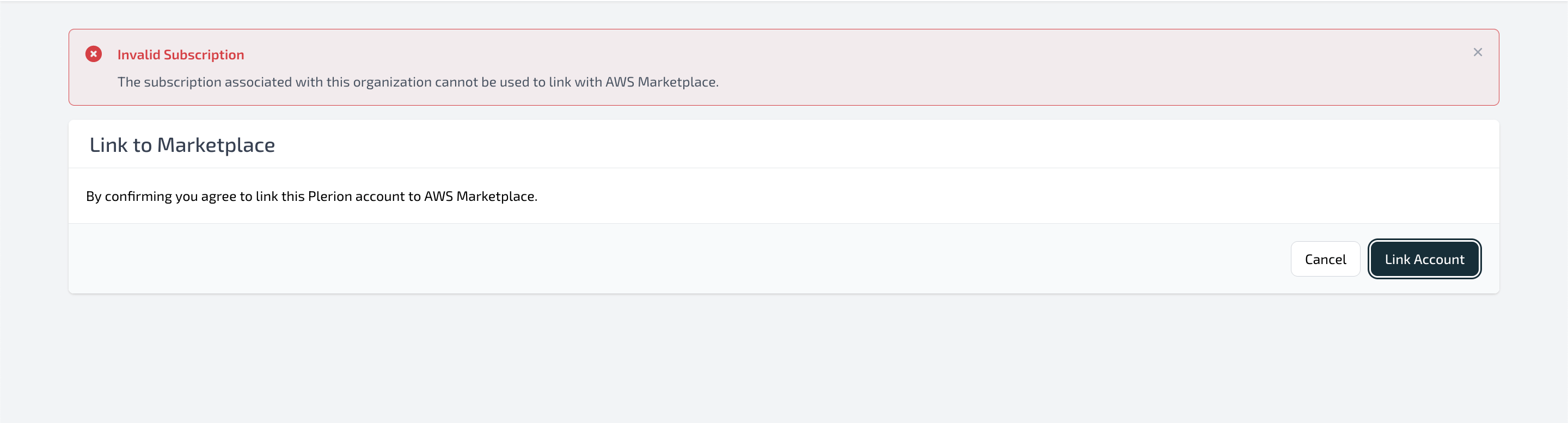Subscription Error