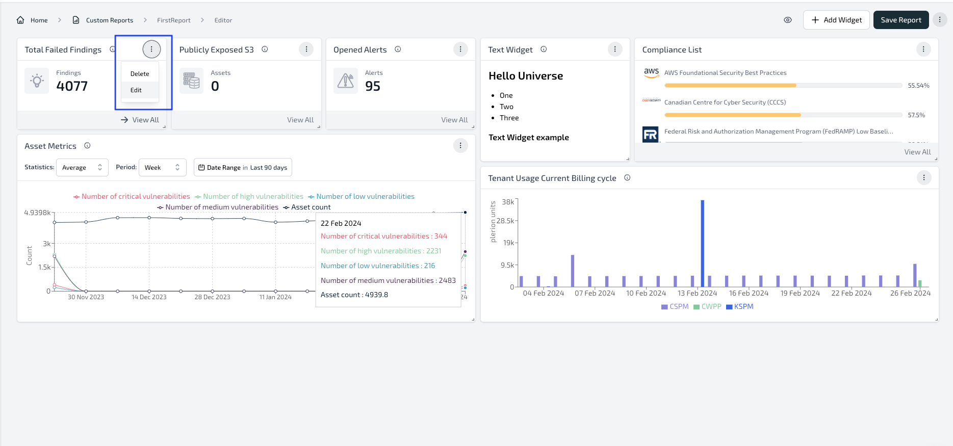 Widget Management