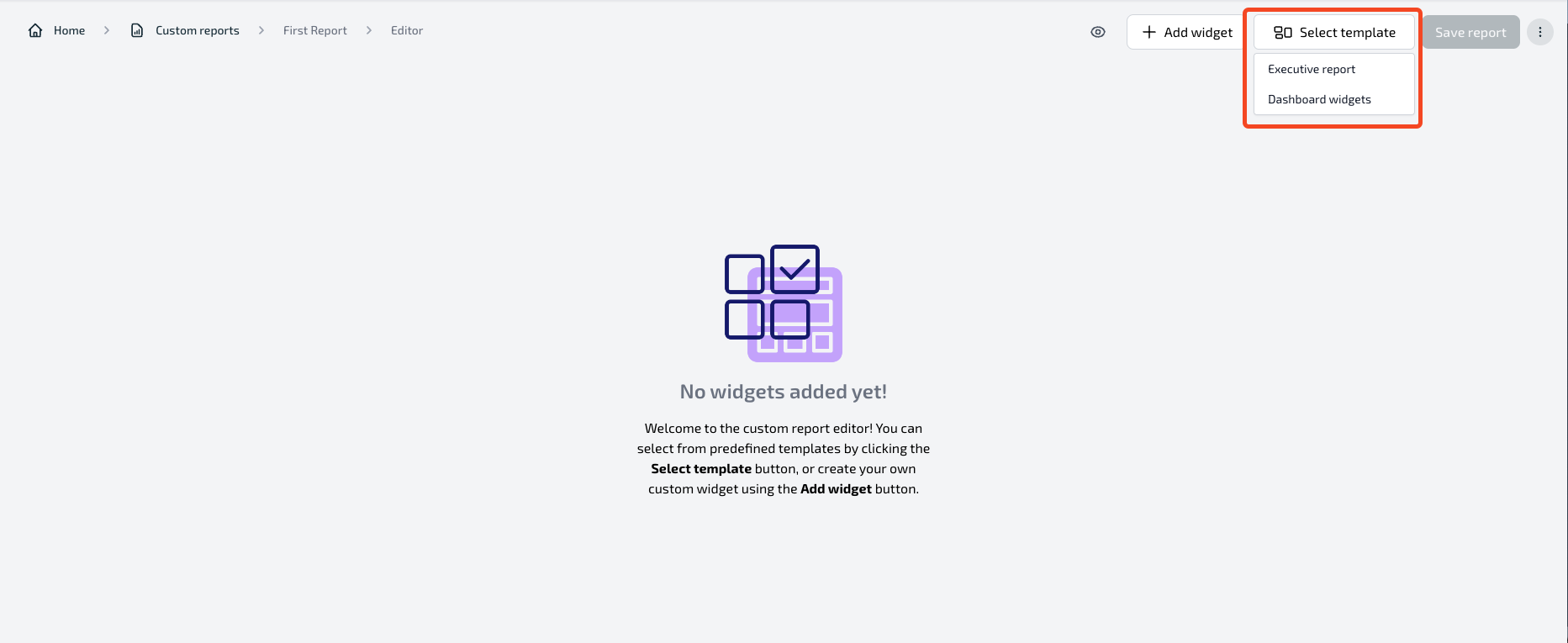Predefined Templates