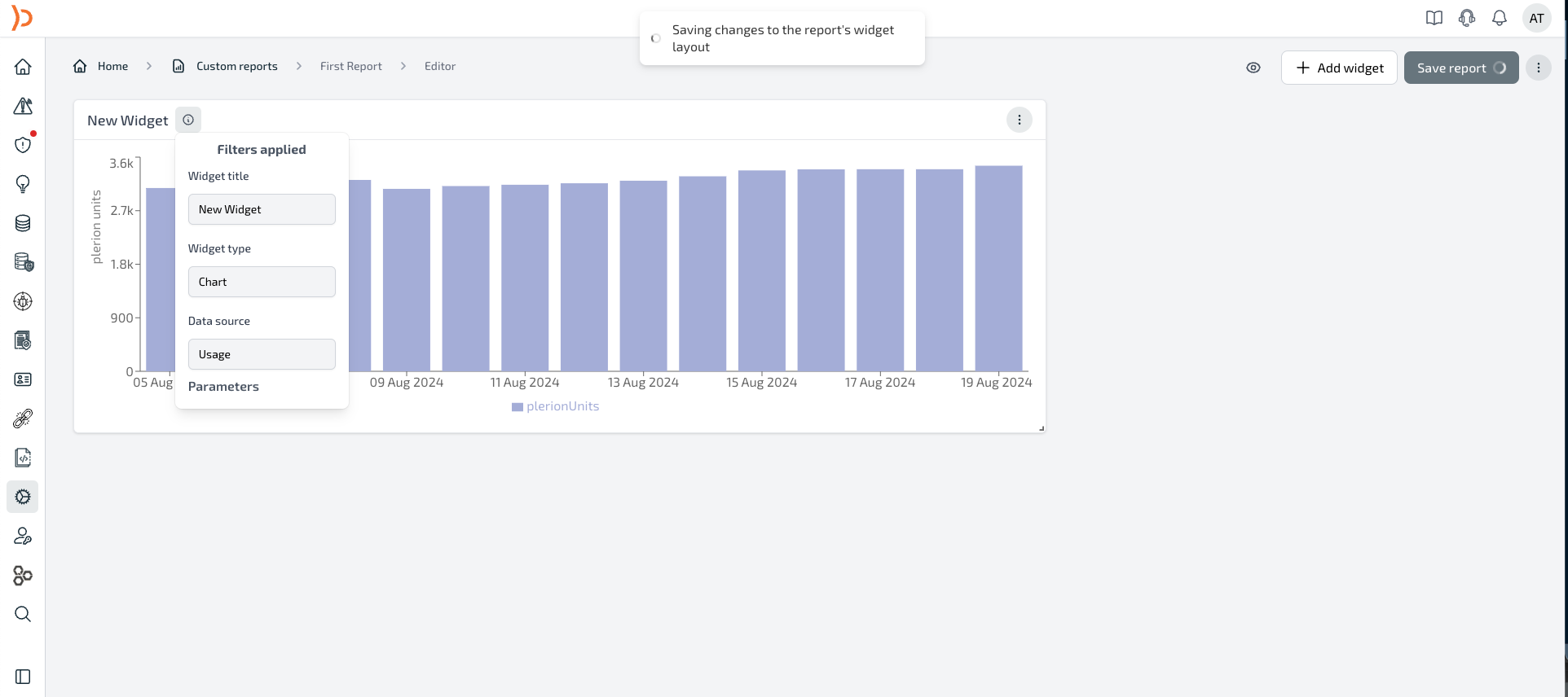 Saving Widgets