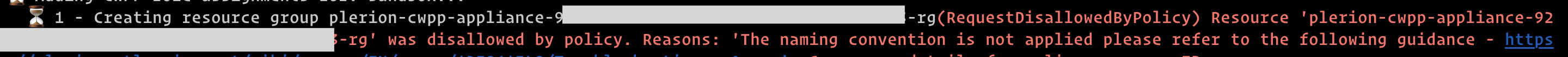 RequestDisallowedByPolicy Error