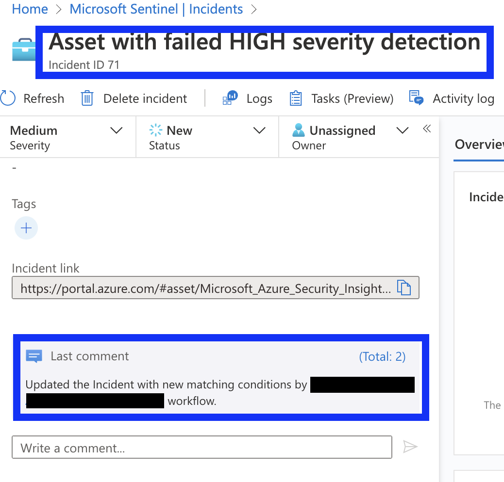 Updated Sentinel Alert